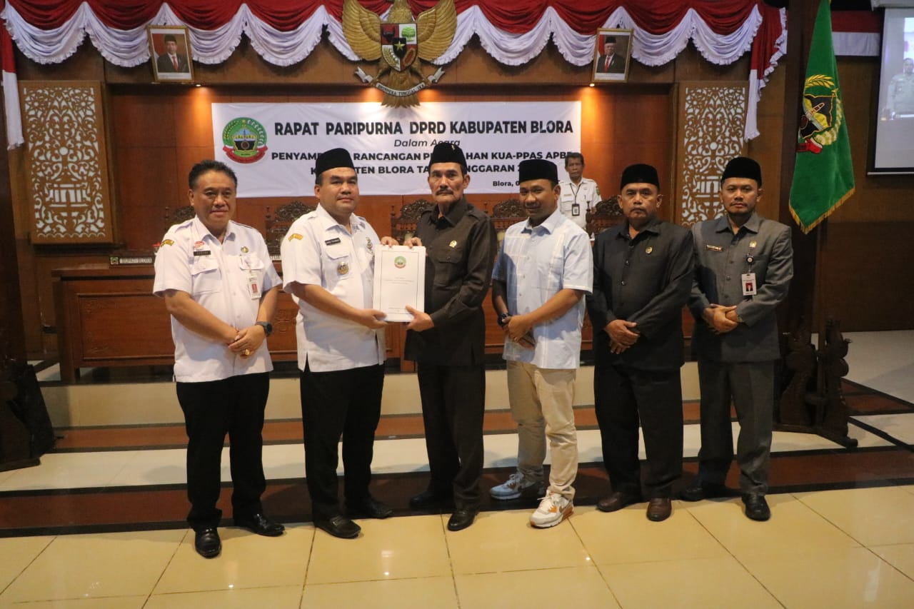 DPRD Gelar Rapat Paripurna Penyampaian Rancangan Perubahan KUA-PPAS APBD Kab. Blora Tahun Anggaran 2024